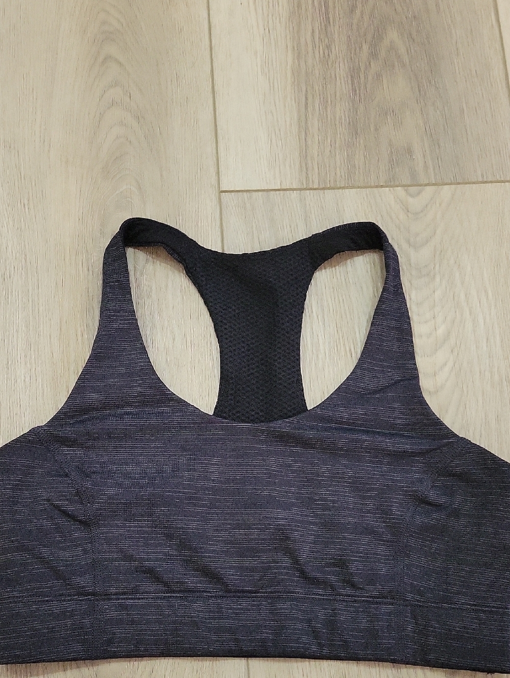 Outdoor Voices Heathered Dark Gray Racerback Sports Bra